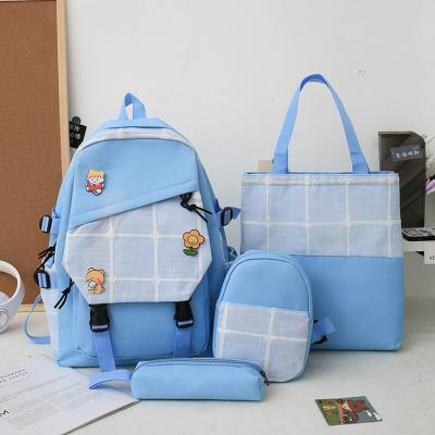 China 2022 amazing products anti-theft china teenage girl waterproof school bags backpack set for female student for sale