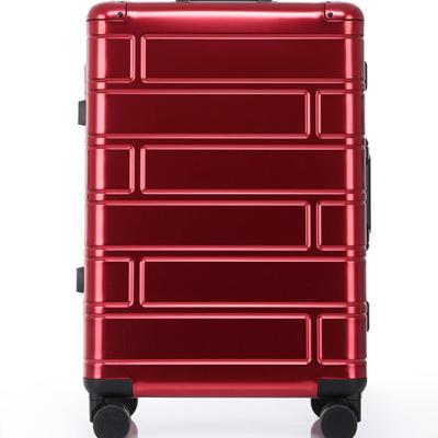 China Lightweight Aluminum Luggage Trolley 3 Piece Full Aluminum Luggage Sets Lightweight Travel Suitcase For Boys And Girls 20