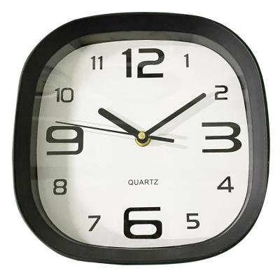 China Promotion Square Mini 8inch 20cm Antique Style Cheap Plastic Wall Clock for sale