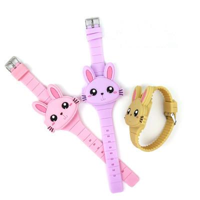 China Day / Date Rabbit Shape Kids Watch Cartoon Children's Digital Watch for sale