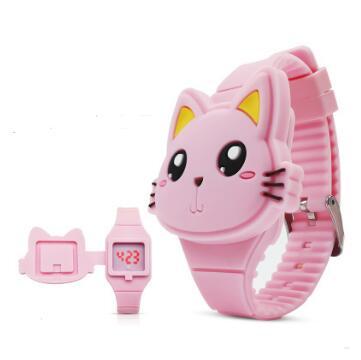 China LED Display LED Silicone Rubber Touch Screen Digital Watch For Kid for sale