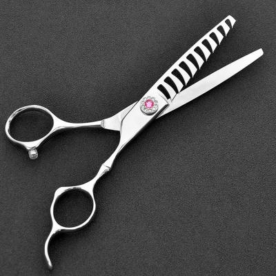 China Thinning Scissors Japan 400C Rhinestone Screws Thinning Scissors Barber Shears Equipment Salon Tools High Quality Professional Hair for sale