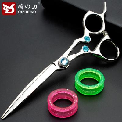 China Beautiful Japan Hair Scissors 6.0inch Handle Style Right Handed Scissors Cutting Barber Shears for sale