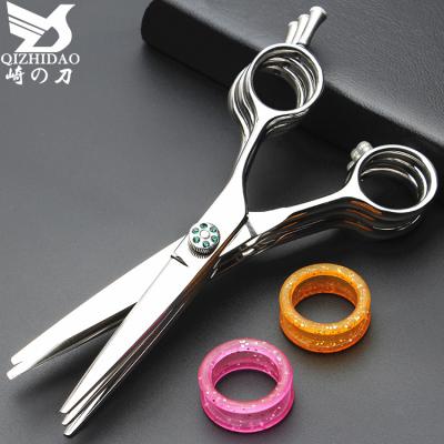 China Multi Layer Scissors Professional Tool Straight Hair Scissors Barber Triple Hair Scissors for sale