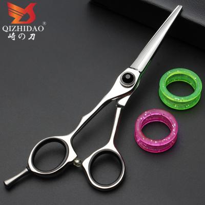 China Japanese Stainless Steel Barber Left Hand Scissors Professional Straight Hair Scissors for sale