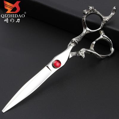 China Straight Hair Scissors 440c Material Imported Masterful Dragon Handle Professional Hair Scissors for sale