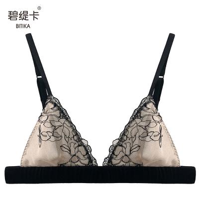 China New Style Black Hot Comfortable QUICK DRY Sex Silk Lace Mesh Lace Bra Sexy for sale