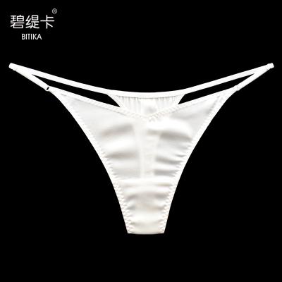 China Custom Made Silk Female Panties Sexy Women's Underwear Breathable Lace Panties for sale