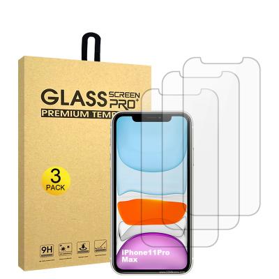 China Wholesale Hd Glass Screen Protector Installation Kit Anti-scratch Mobile Screen 3 Packs Screen Protector For iPhone 11 for sale