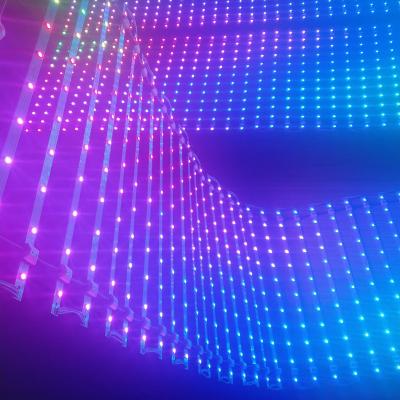 China LANDSCAPE P24 160*SMD 5050 RGB LED Pixel Dot Light Glass Curtain Wall Landscape Facade Building Lighting for sale