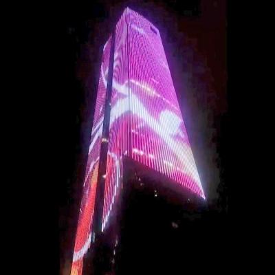 China DC24V 14W LANDSCAPE Linear IP 67 LED Pixel Tower Building Illumination Hotel Media Facade Pixel Lighting RGB Wall Washer for sale