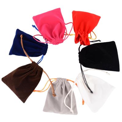 China Gift Pilou Fashion Jewelry Pouch Small Drawstring Cotton Suede Bag 7*9cm for sale