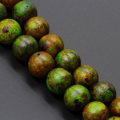 China Wholesale Loose Stone Stone Beads Green Moss Agate For DIY Jewelry Making MS157 for sale