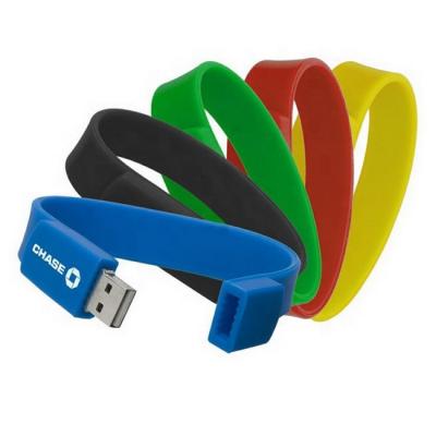 China USB Soft Promotional Memory Wristband Strap Wristband Feel Flash Stick Pen Drive Disk 4GB for sale