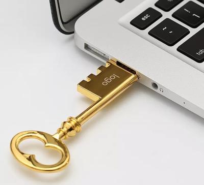 China Metal Card Gold / Silver USB Pen Drive Flash Memory USB Key for sale