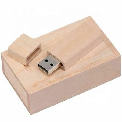 China Waterproof Bamboo Wooden USB 2.0 Flash Memory Maple Sticks U Disk 16gb 32gb With Box for sale