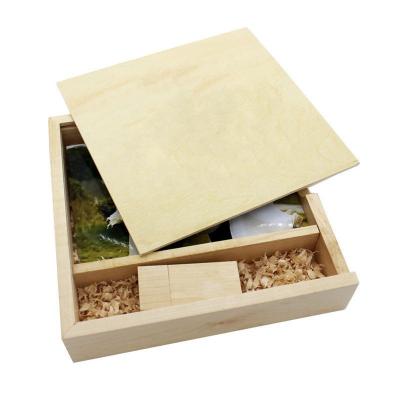 China Custom Wooden Photo Box+ Wooden USB Flash Drive 3.0 8GB 16GB 32GB Engrave / Carve LOGO for sale