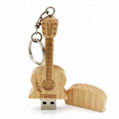 China USB 2.0 Wooden Style Memory Stick Guitar Music Factory Price Flash Drive Wholesale for sale