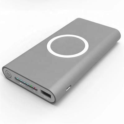 China Slim Wireless External Battery Charger Power Bank 10000mAh Portable Powerbank for sale