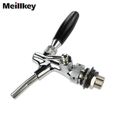 China Chrome Silver Beer Brewery Faucet Tap Viable Flow Control Beer Dispensing Equipment for sale