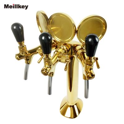 China Brass Body Brass Chrome Plated Beer Taps With Compensator for sale