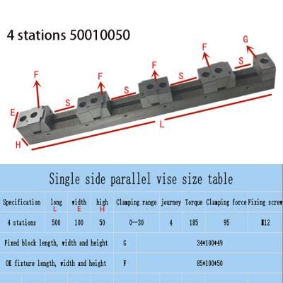 China Factory High Precision Hydraulic Vise Milling Machine Vise For Machinery Processing 500*100*50 for sale