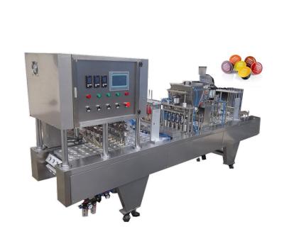 China Manufacturing Plant Popcorn Cup Filling and Sealing Machine with 2-10 Filling Heads for sale