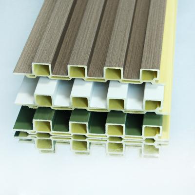 China Wholesale Rust Resistant Wood Grain Indoor Wpc Grill Fluted Wall Panels Designs For Decoration for sale