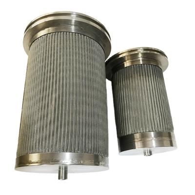 China Filtration System High Temperature Resistance 304 316 316I SS 1 5 10 20 30 40 50 100 150 Micron Pleated Cartridge Filter For Chemical Fiber for sale