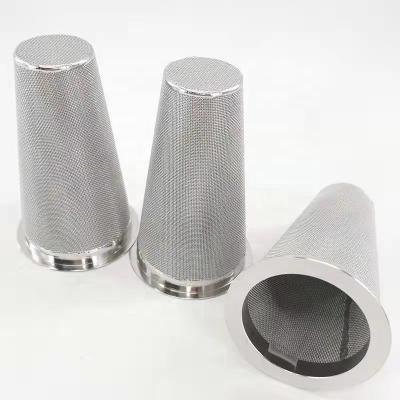 China Filtration System Stainless Steel Wire Woven Sintered Mesh Pleated Filter Liquid Oil Filter Element for sale