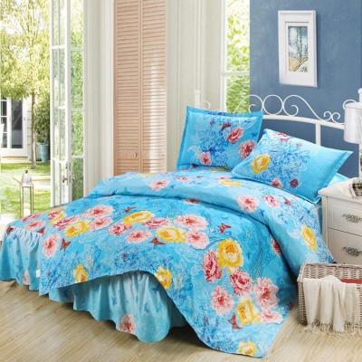 China Style 100% anti-static polyester bedding set includes 1 down comforter cover, 1 sheet, and 2 pillowcases for sale