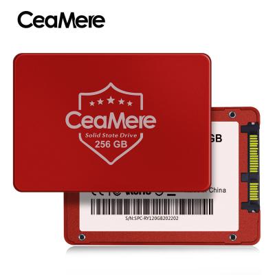 China Black SSD CeaMere 2.5inch 100pcs sata disk 256gb ssata write speed 500mb/s~600mb/s black gray sata 256gb hard drive ssd for sale