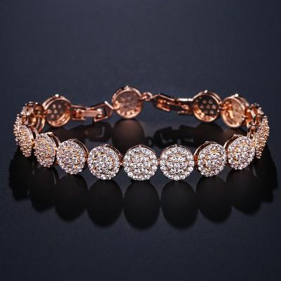 China 3A Bracelet Zircon Jewelry Anti-allergic Luxury Wedding Crystal Bracelet For Women for sale