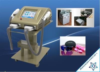 China White / Grey / Gold Protable E - Light IPL RF Hair Removal Device With Trolley for sale