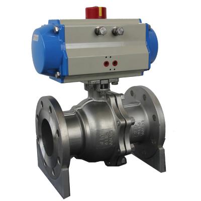 China General Pneumatic Flanged Ball Valve Stainless Steel High Temperature Steamer Explosion Proof for sale