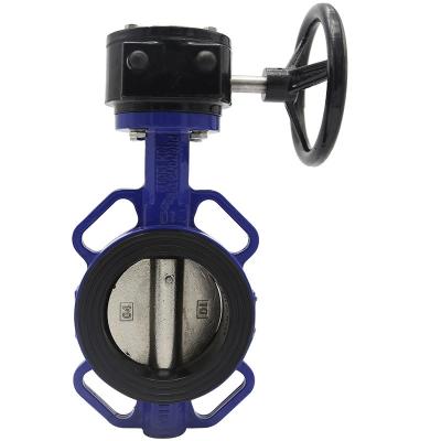 China General Industrial Wafer Handle Seal Butterfly Valve Valve Manual Soft Cast Iron Butterfly Valve for sale