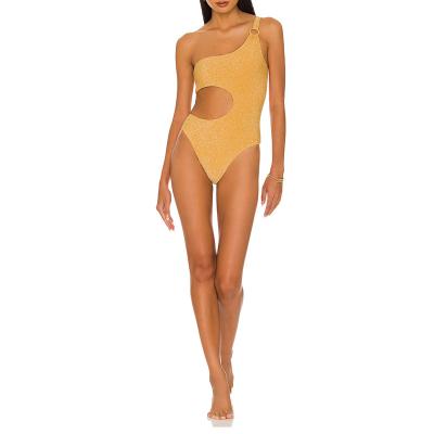 China Other 2022 Women's Clothing Swimwear Accept OEM Custom Color One Shoulder 1 Piece Swimsuit for sale