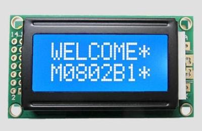 China 8*2 Zeichen LCD-Display-Modul Monochrom LCD-Modul Parallel Negativweiß 5v zu verkaufen