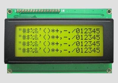 중국 문자 Lcd 20 문자 * 4 줄 디스플레이 모듈 노란색 녹색 백라이트 평행 포트 5v 판매용