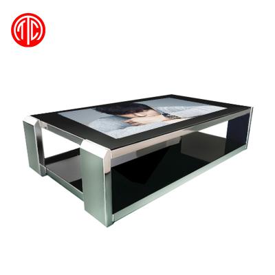 China Adjustable Smart Cafe Capacitive Multi Touch Screen (Other) Table With Windows 10 Rotatable Digital Advertising for sale