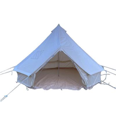 China New Arrival Teepee Glamping Bell Tent Large Size Yurt Straight Tying Type Tent For Family Camping for sale