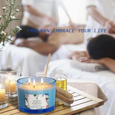 China Handmade Wholesale Valentines Day Soy Wax 3 Tin Wick Smokeless Aromatherapy Scented Candles for sale