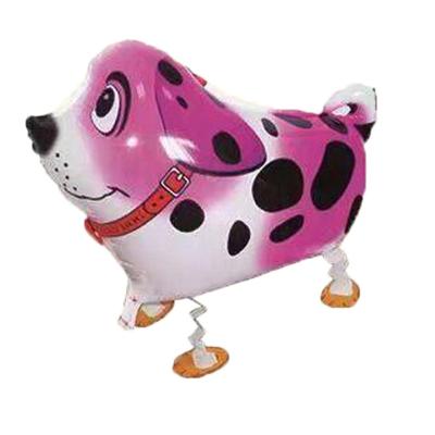 China Decoration Whole Sale Custom Printed Pink Dog Inflatable Foil Balloon Walking Animal Set for sale