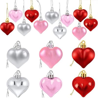 China Romantic Valentine's Day Heart Shaped Decorations Hanging Decorations Ornaments For Wedding Party Home Decor for sale