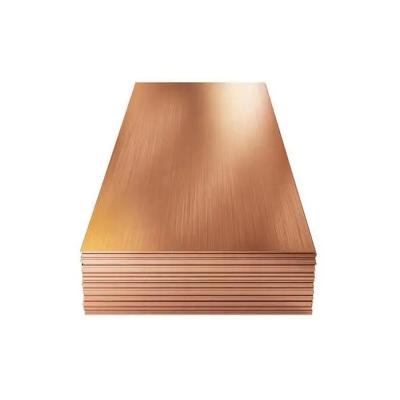 China Red 99.9% Pure Copper Plate Sheet CZ108 C2720 C33530 C10100 C12200 3mm 4mm Thickness 4X8 for sale