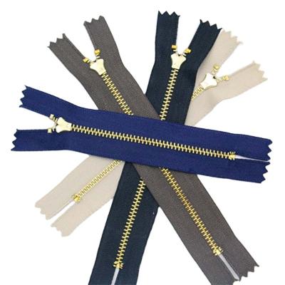 China Durable End-End Metal Zippers Customize #3 Metal Pocket Zipper For Diy Sewing Zipper for sale