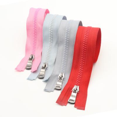 China Designer #5 Open End Zipper Eco-Friendly Smooth Soft Dynamic Resin Plastic Open End Zipper For Clothes for sale