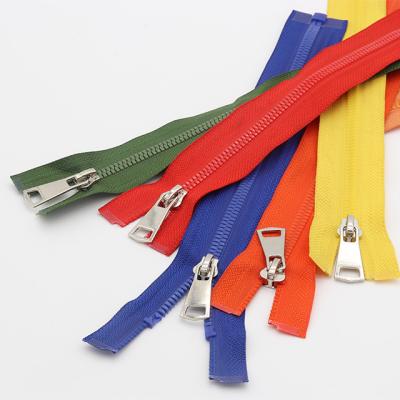 China Wholesale Viable Open Plastic Separable Special Teeth Zipper Zipper Pulls #5 Plastic Zipper For Garment And Blankets for sale