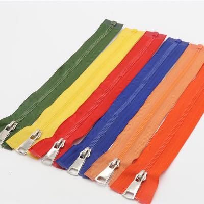 China Plastic Puller Zippers Color Teeth Corn Plastic Resin Viable Wholesale Cheap Plastic Strip Small Zippers for sale