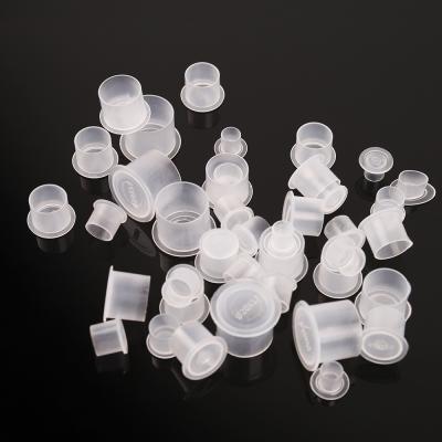 China 500pcs 20mm Big Body Tattoo Plastic Pigment Cup Plastic Tattoo Ink Cups Supply For Ink for sale